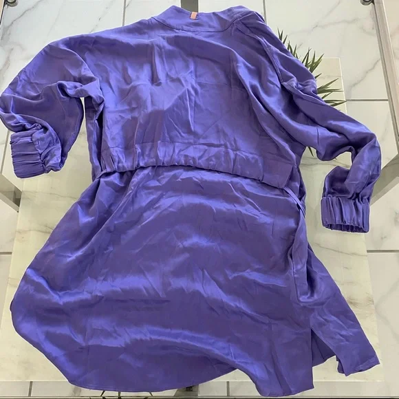 Lunya Washable Silk Robe Purple - Picture 5 of 5